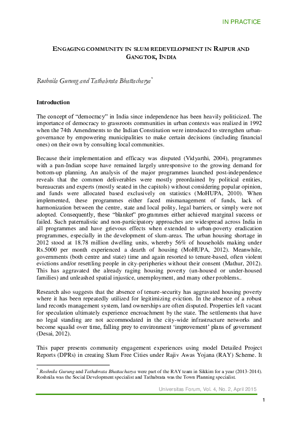 Slum development essay picture