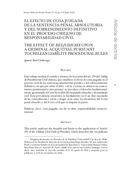(PDF) EL EFECTO DE COSA JUZGADA DE LA SENTENCIA PENAL ...