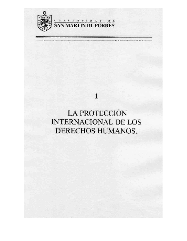 (PDF) 1 LA PROTECCION INTERNACIONAL DE LOS DERECHOS HUMANOS