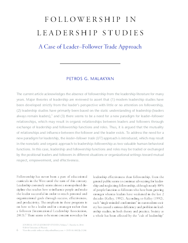 Effective followership picture