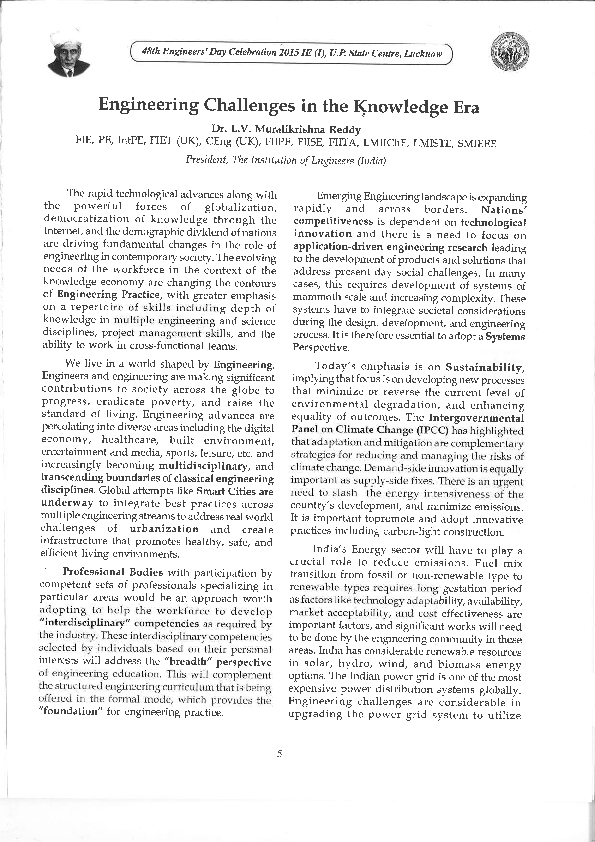 (PDF) Engineering Challenges in the Knowledge Era