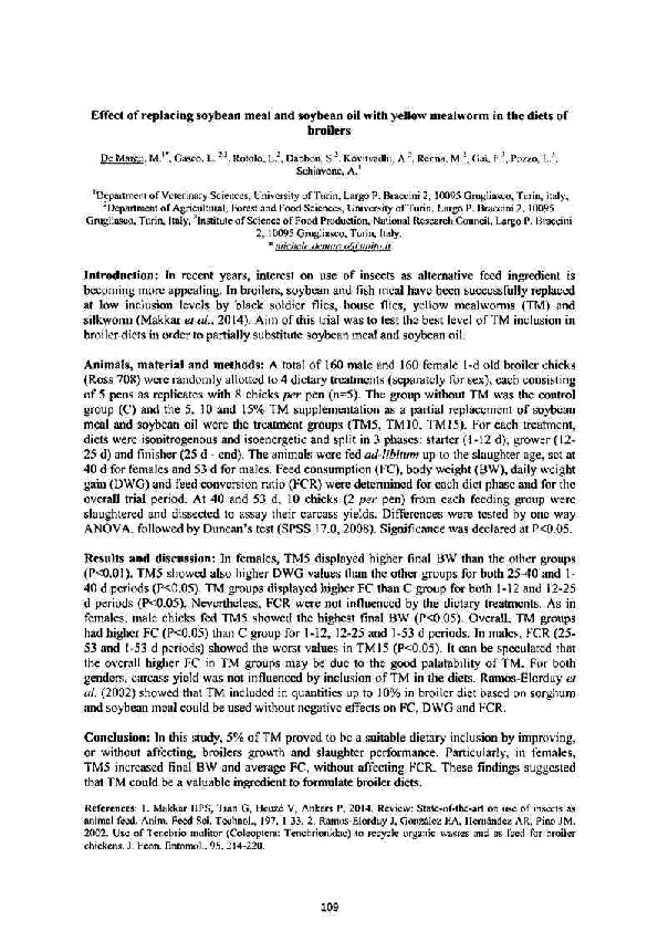 (PDF) Effect of replacing soybean meal and soybean oil with yellow