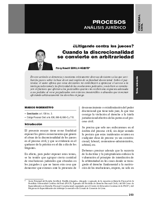 (PDF) ¿LITIGANDO CONTRA LOS JUECES? CUANDO LA DISCRECIONALIDAD SE ...