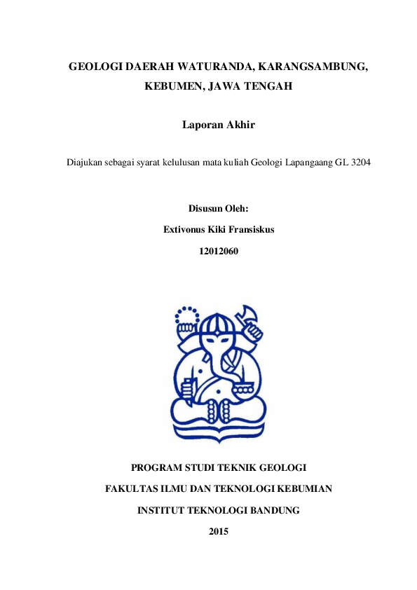 Pdf Laporan Kuliah Geologi Lapangan Karangsambung Extivonus K Fr Academia Edu