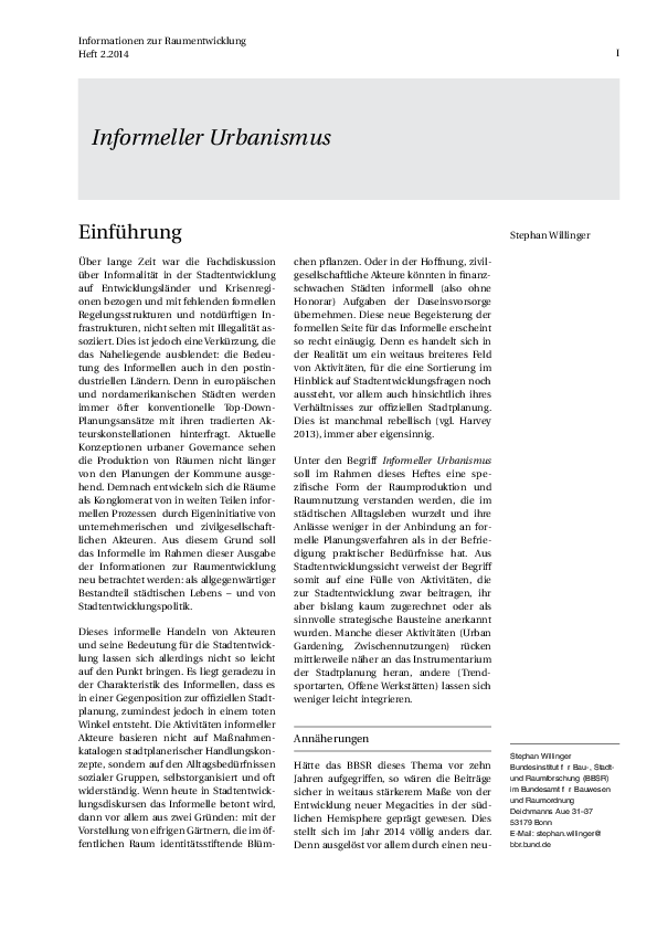 Informeller Urbanismus