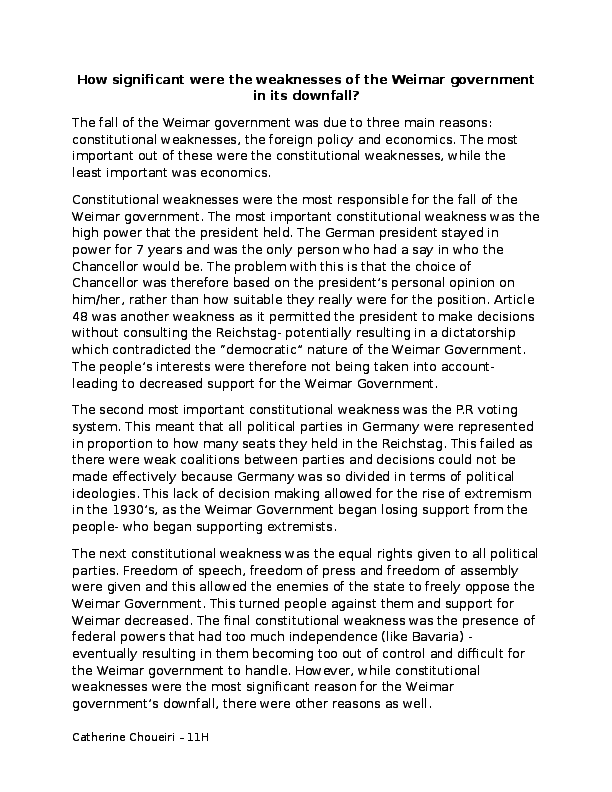 (DOC) IGCSE History Depth Study on Nazi Germany (40 marks) Catherine