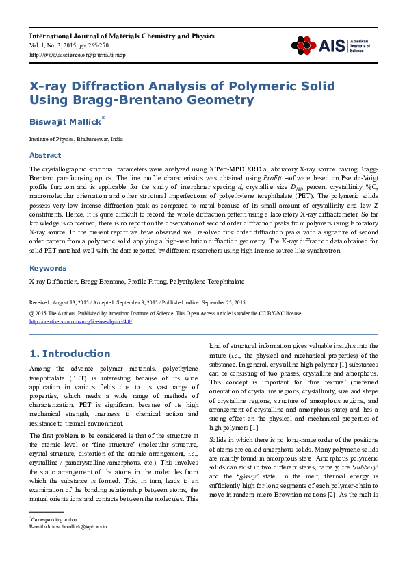 International Journal Of Materials Chemistry And Physics Vários Materiais