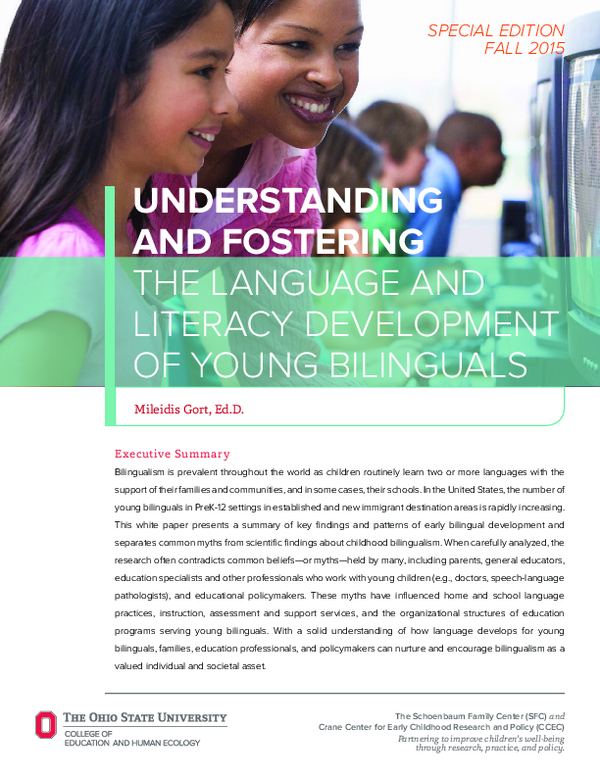 (PDF) Understanding and Fostering the Language and Literacy Development ...