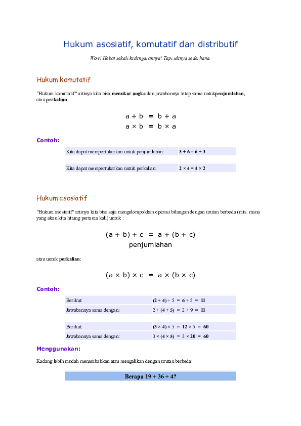 Hukum asosiatif Image