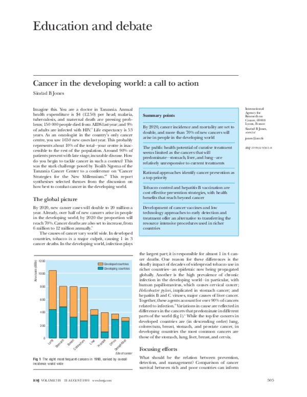 (PDF) Cancer in the developing world