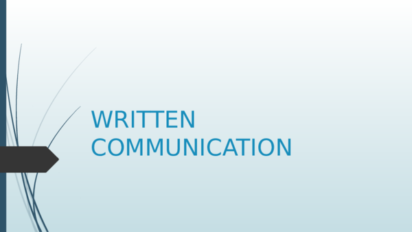 Ppt Written Communication Osei Solomon Academia Edu