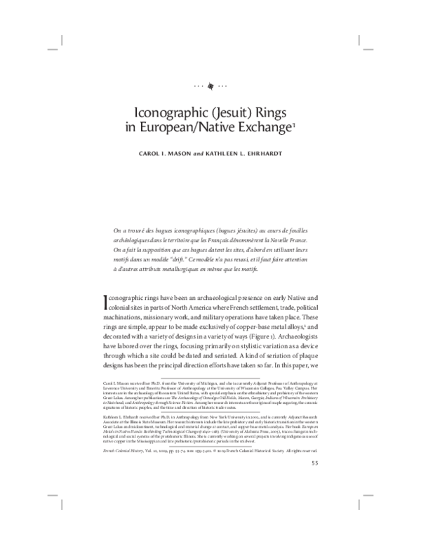 (PDF) Iconographic (Jesuit) Rings in European/Native Exchange
