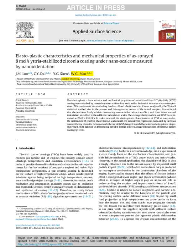 (PDF) Elasto-plastic characteristics and mechanical properties of as ...