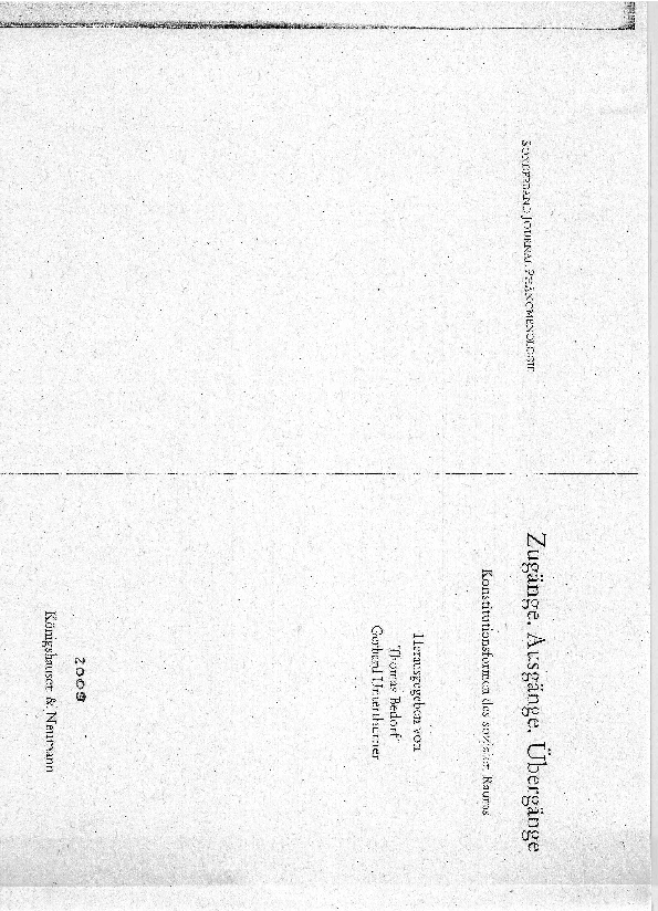 (PDF) Grenzüberschreitungen. Versuch über die Normativität des Raums