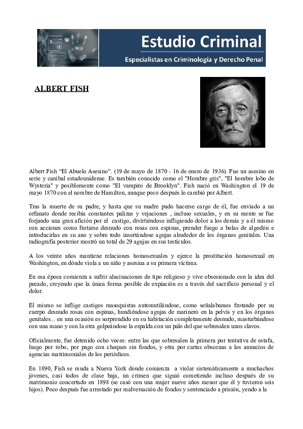 (PDF) Casuistica Caso Albert Fish rosa tormo Academia.edu