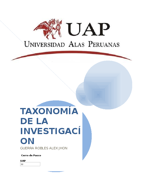 (DOC) taxonomía de la investigacion Alex Jhon Guerra Robles