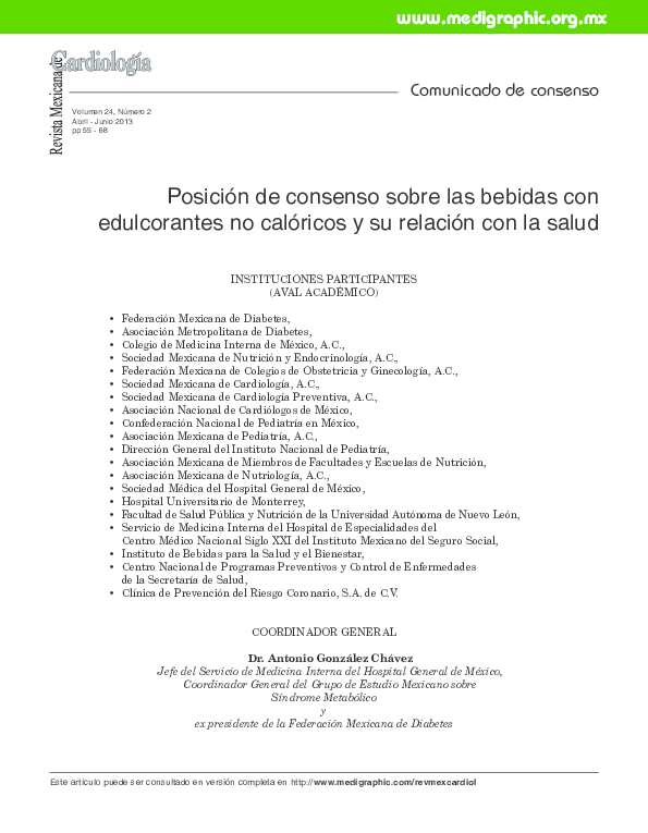 edulcorantes artificiales y diabetes revistas pdf