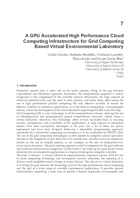 (PDF) A GPU Accelerated High Performance Cloud Computing Infrastructure ...