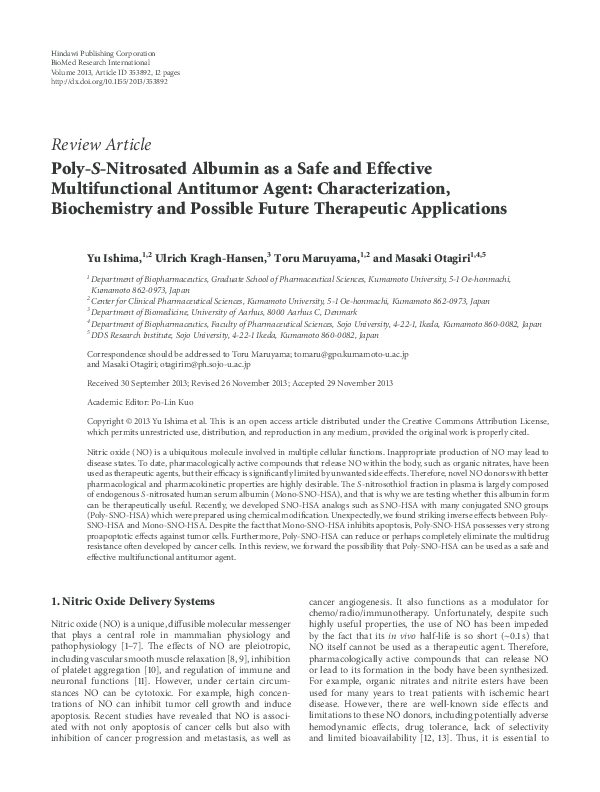 (PDF) Poly-s-nitrosated albumin as a safe and effective multifunctional ...