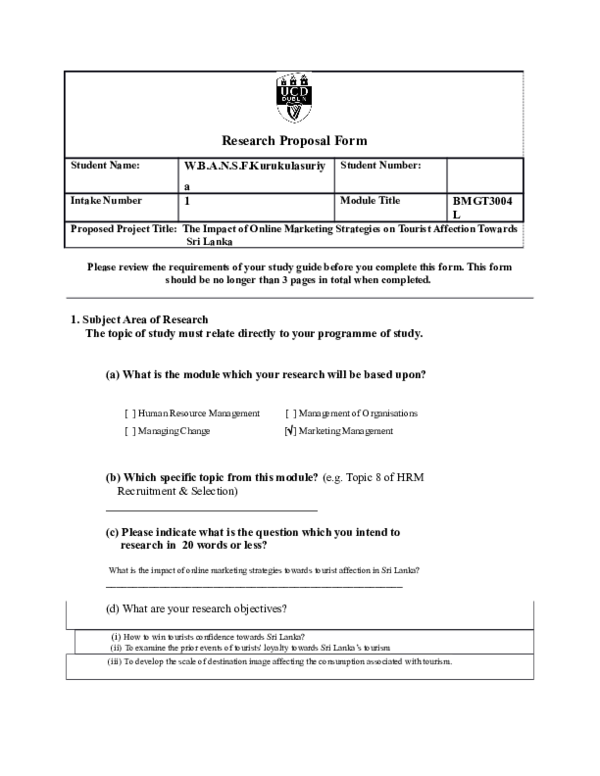 (DOC) Research Proposal Form NK