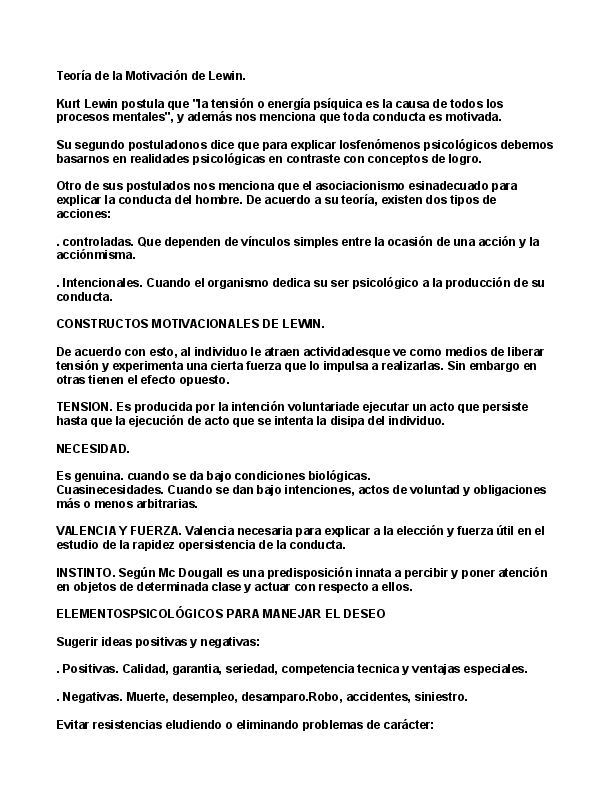 (DOC) TEORIA DE LA MOTIVACION