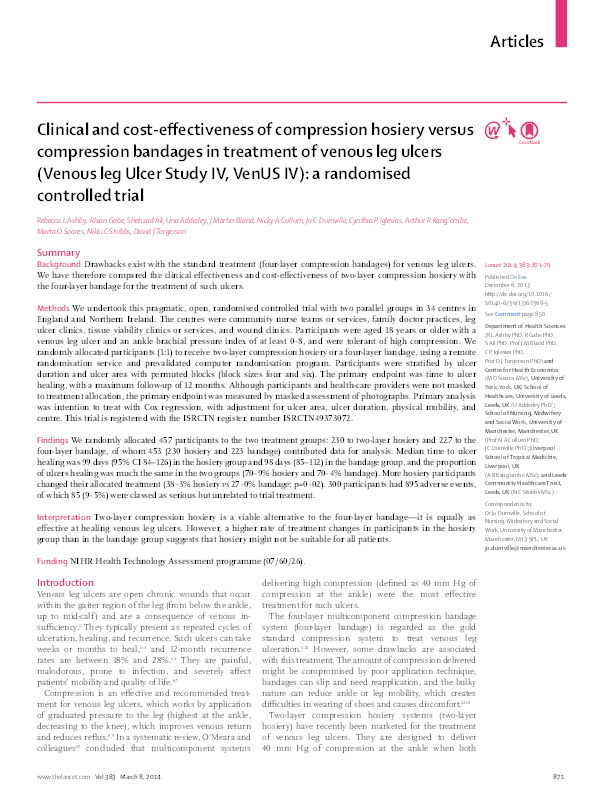 (PDF) Clinical and CostEffectiveness of Compression Hosiery Versus