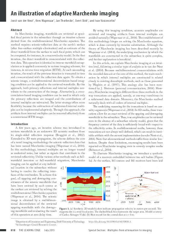 (PDF) An illustration of adaptive Marchenko imaging