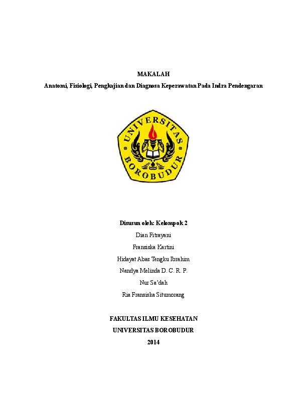 Doc Makalah Kel 2 Pendengaran Deborah Pieter Academia Edu