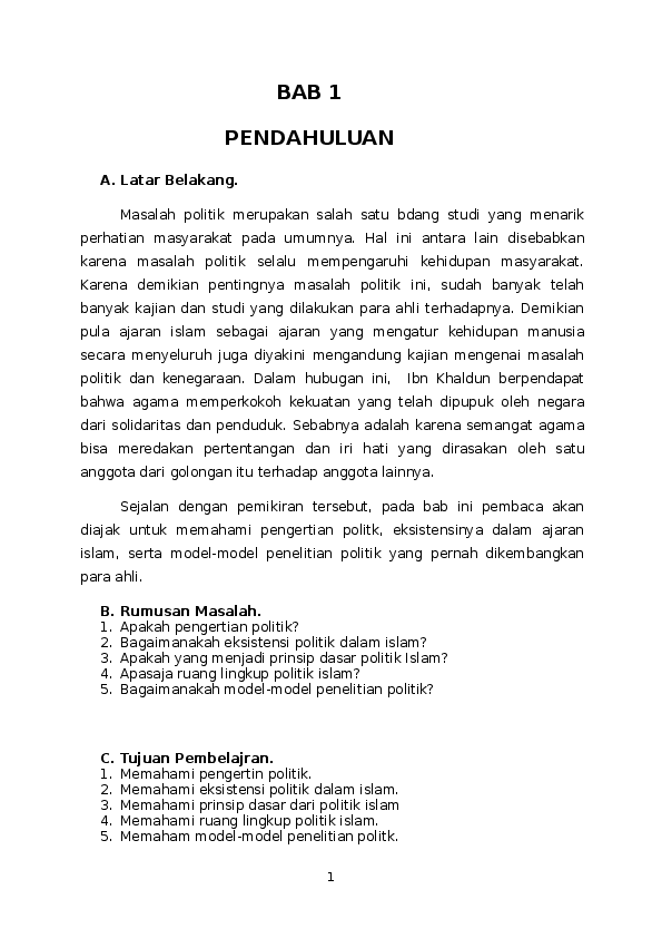 Doc Metodologi Politik Islam Naurun Nisa Academia Edu