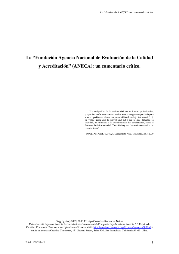 (PDF) La “Fundación Agencia Nacional de Evaluación de la Calidad y