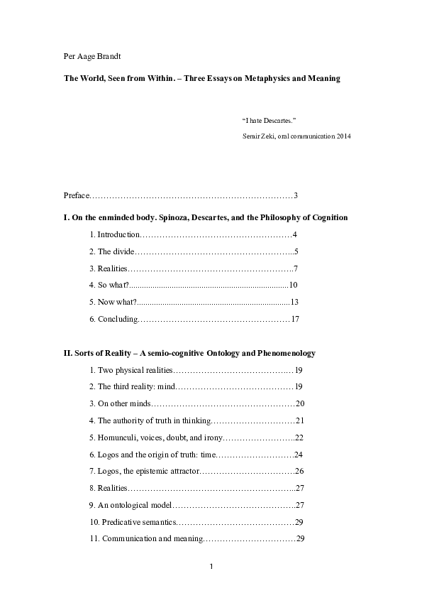 Synthesis paper about metaphysics image