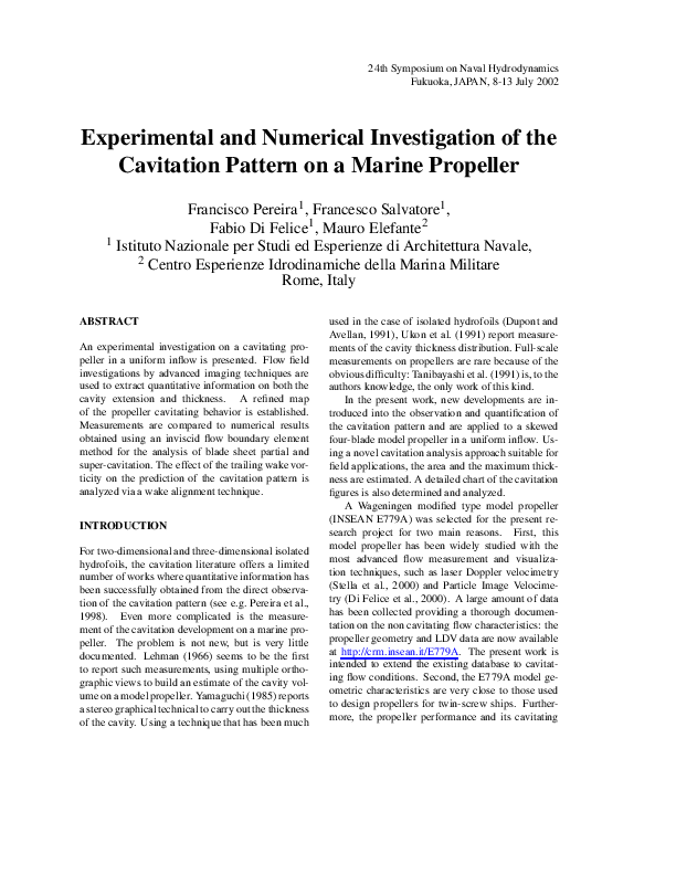 (PDF) Experimental and Numerical Investigation of the Cavitation ...