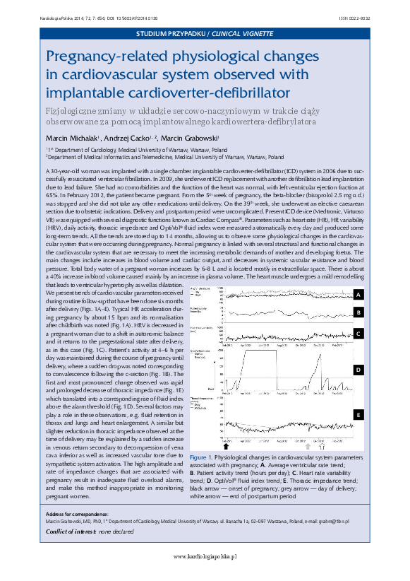 (PDF) Pregnancy-related physiological changes in cardiovascular system ...