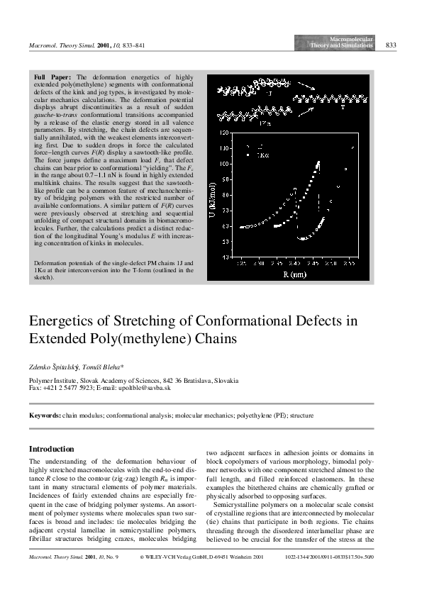 (PDF) Energetics of Stretching of Conformational Defects in Extended ...
