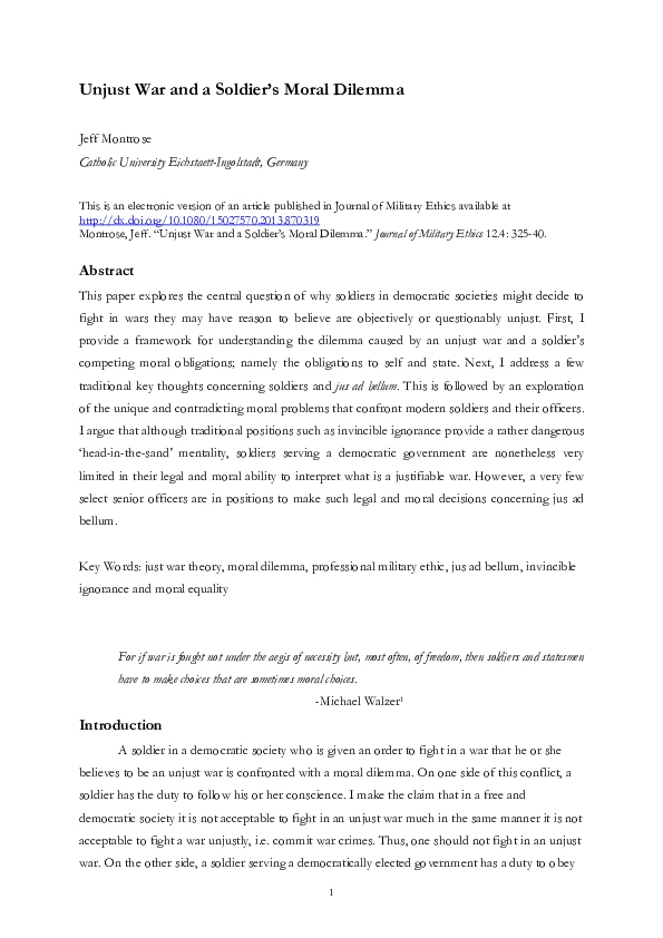Unjust war essay 03 picture
