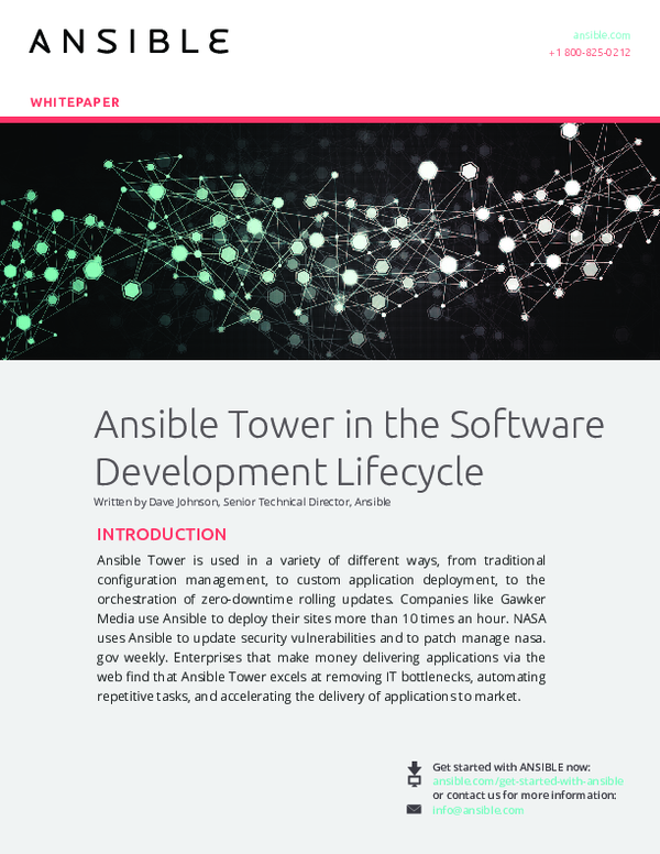 (PDF) Ansible Tower in the Software Development Lifecycle