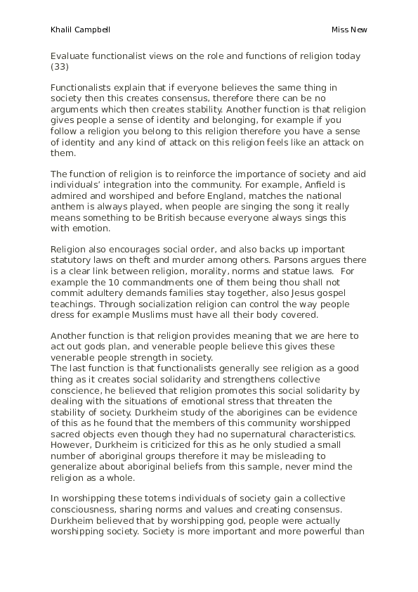 Sociology of religion essay image