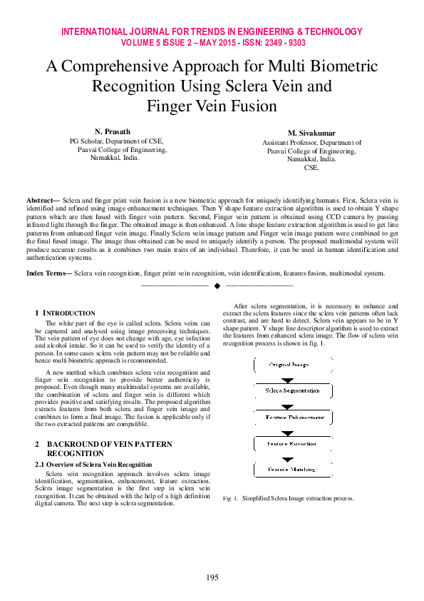 (PDF) A Comprehensive Approach for Multi Biometric Recognition Using ...