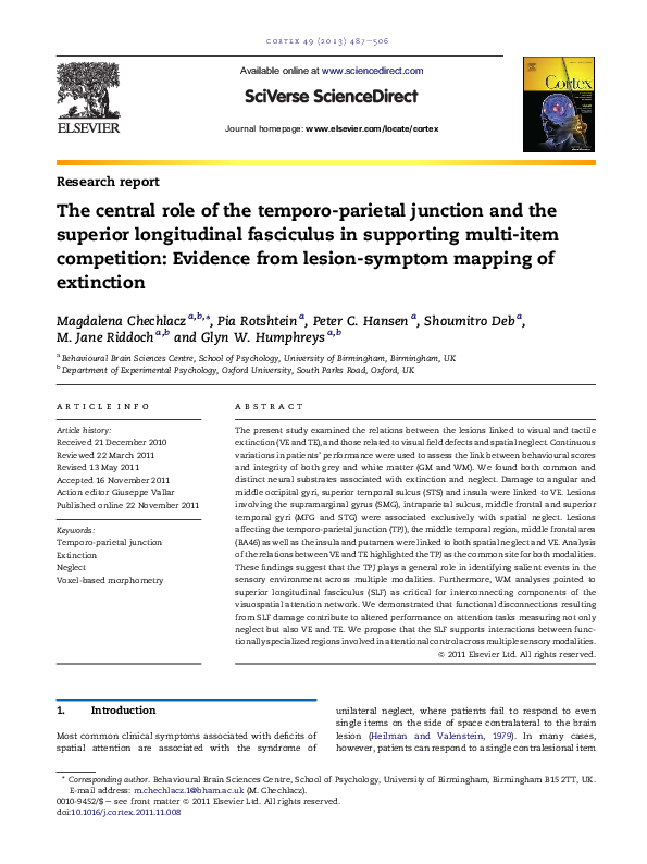 (PDF) The central role of the temporo-parietal junction and the ...