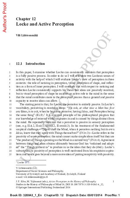 (PDF) Locke and Active Perception
