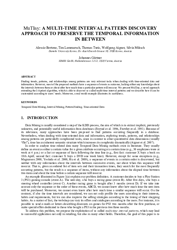 (PDF) MuTIny: A Multi-Time Interval Pattern Discovery Approach To ...