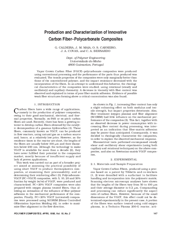 (PDF) Production and characterization of innovative carbon fiber ...