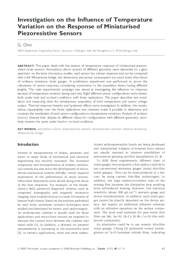(PDF) Investigation on the Influence of Temperature Variation on the ...