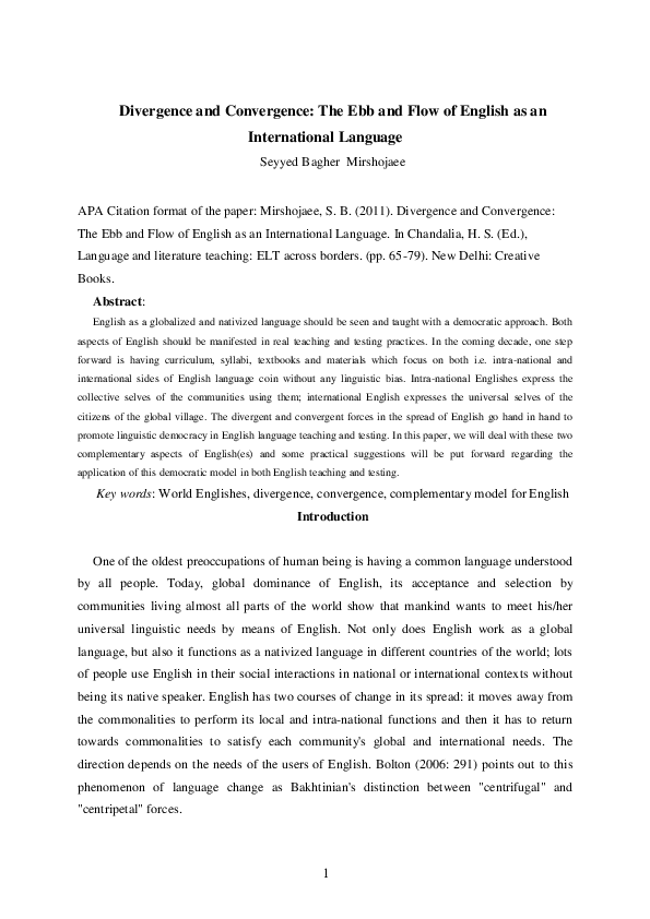 examples of language divergence