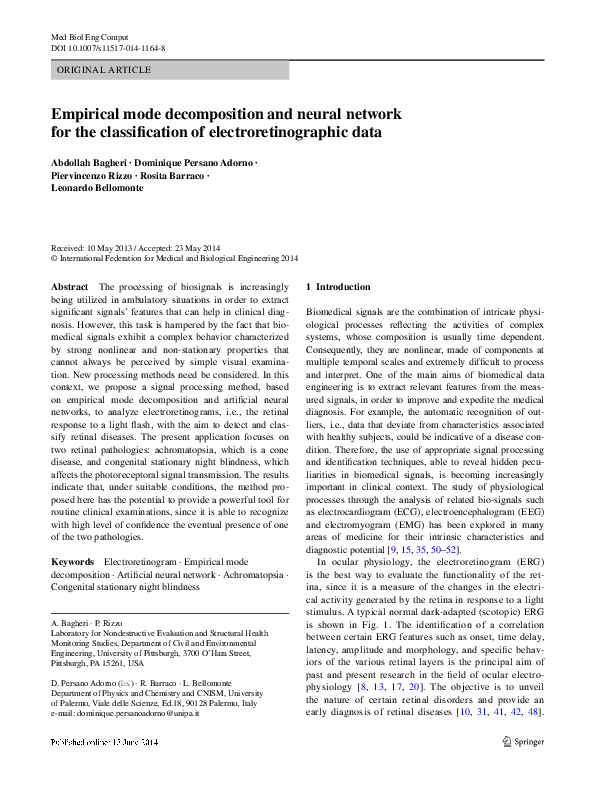 (PDF) Empirical mode decomposition and neural network for the ...