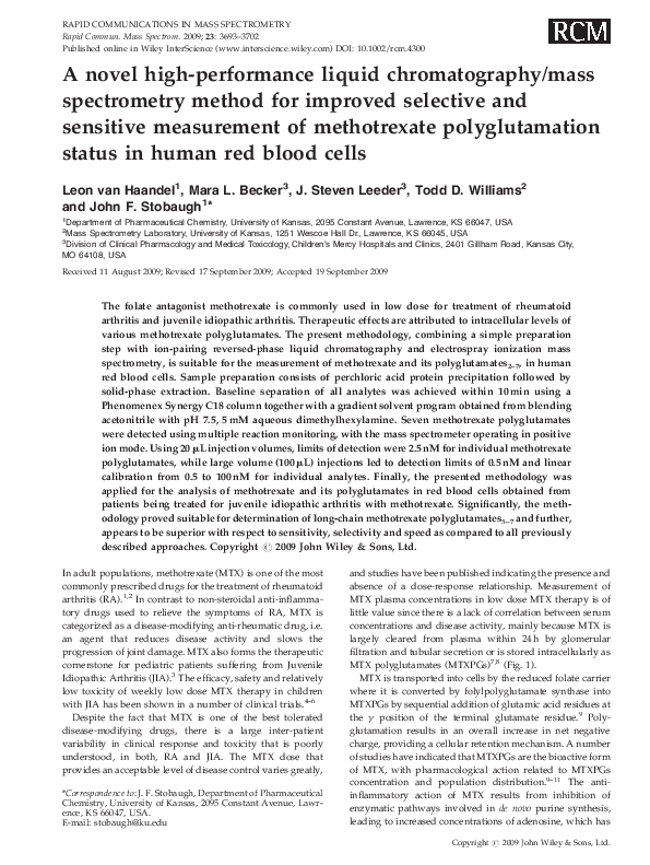 (PDF) A novel high-performance liquid chromatography/mass spectrometry ...
