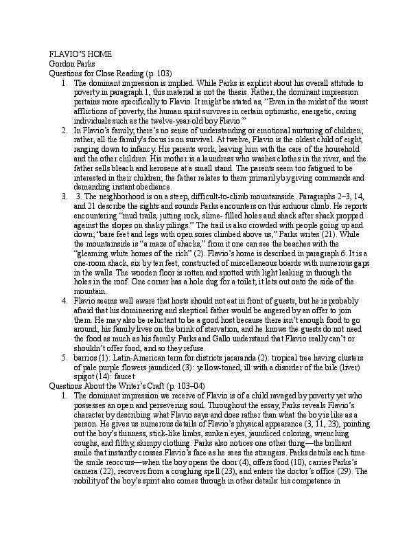 Flavio's home full text image