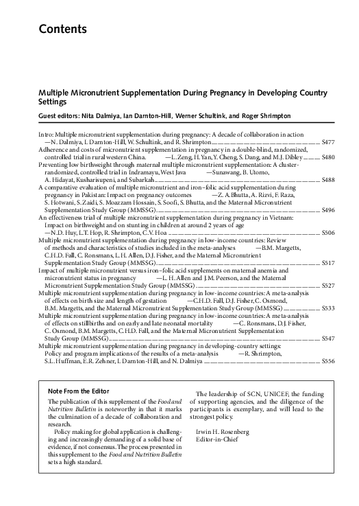 (PDF) Adherence and costs of micronutrient supplementation in pregnancy ...