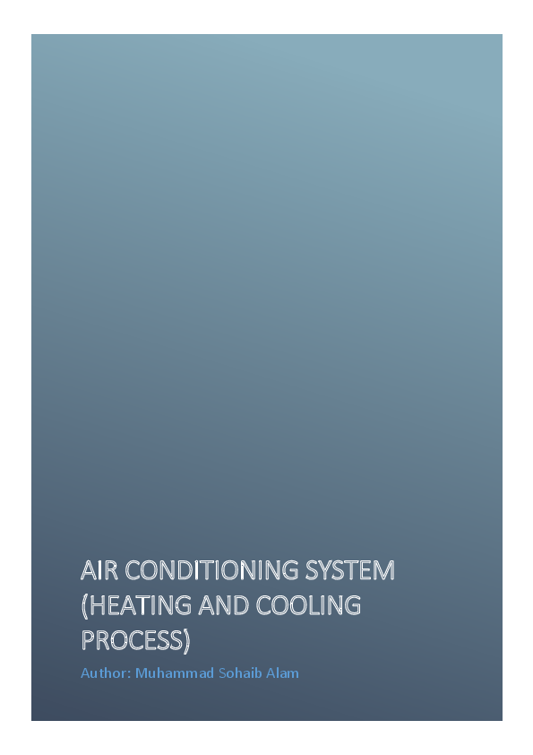 (PDF) Air Conditioning System (Heating and Cooling Process) Sohaib