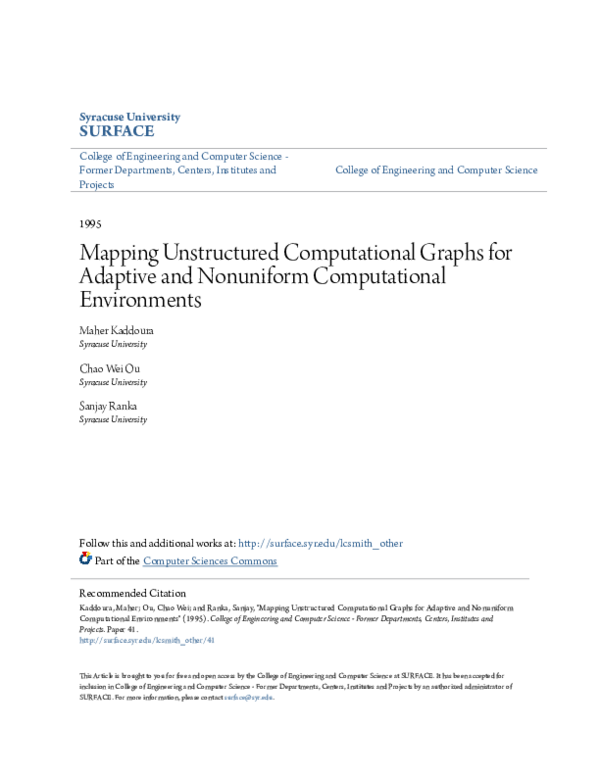 (PDF) Mapping unstructured computational graphs for adaptive and ...